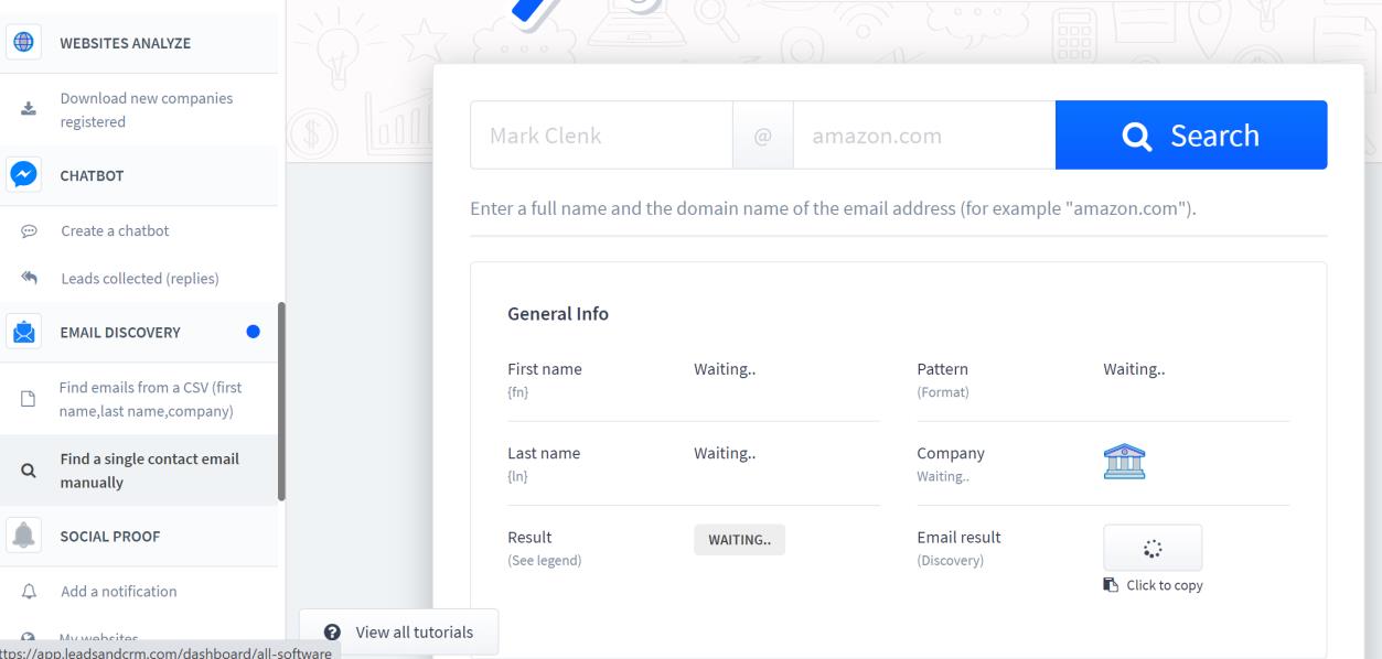 How to find emails from contact (first name, last name, company name ...